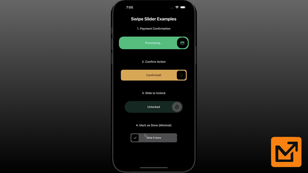 Swipe Slider | NativeMotion